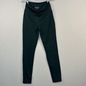 Aeropostale Yoga Pants Small Dark Green Moisture Wicking 4 Way Stretch